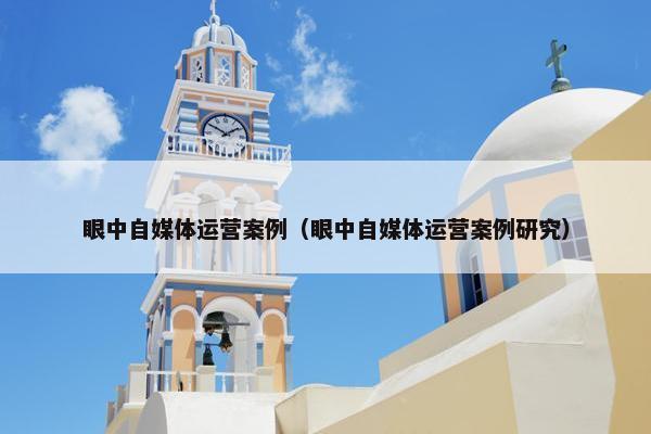 眼中自媒体运营案例（眼中自媒体运营案例研究）