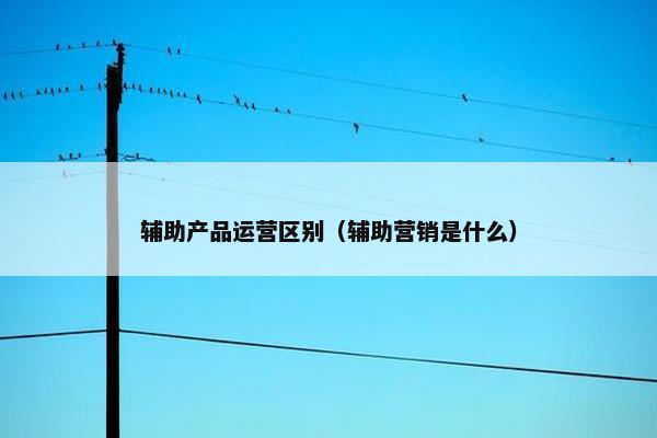 辅助产品运营区别（辅助营销是什么）