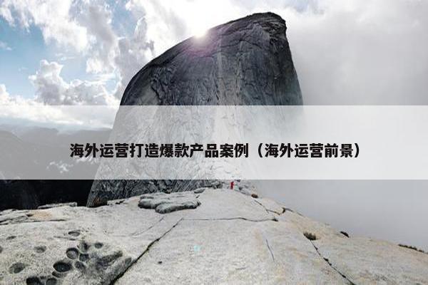 海外运营打造爆款产品案例（海外运营前景）