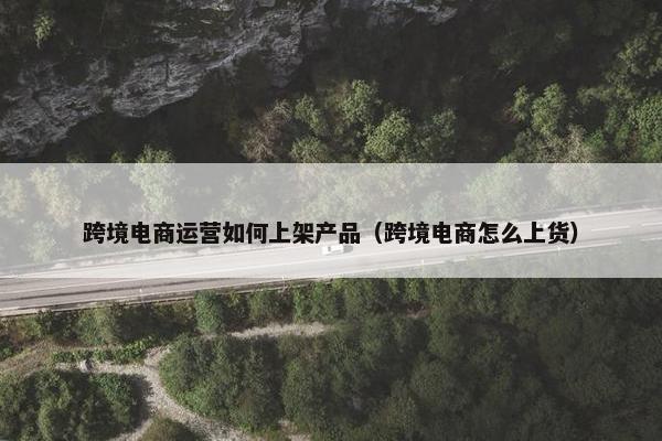 跨境电商运营如何上架产品（跨境电商怎么上货）