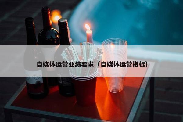 自媒体运营业绩要求（自媒体运营指标）