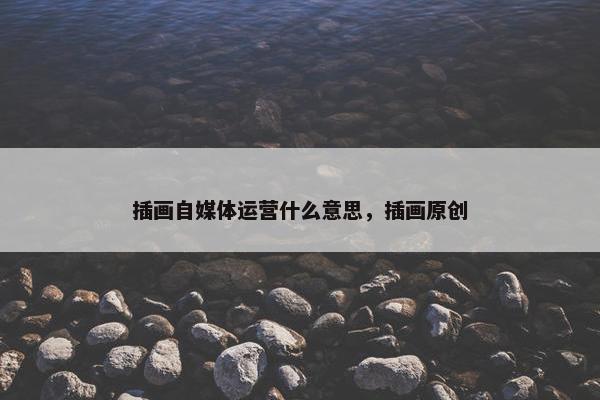 插画自媒体运营什么意思，插画原创