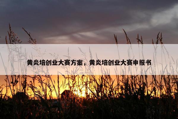 黄炎培创业大赛方案，黄炎培创业大赛申报书