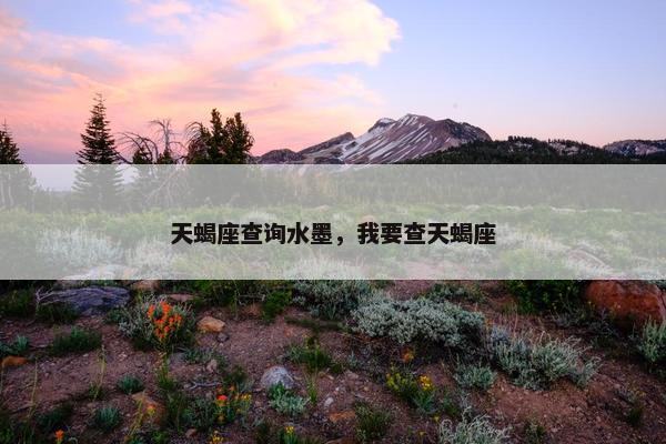 天蝎座查询水墨，我要查天蝎座