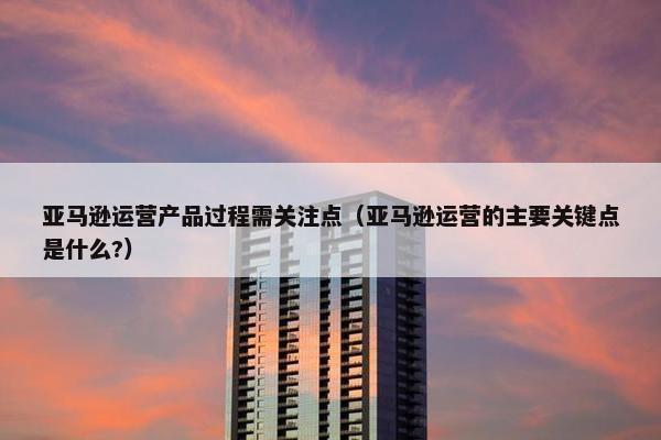 亚马逊运营产品过程需关注点（亚马逊运营的主要关键点是什么?）