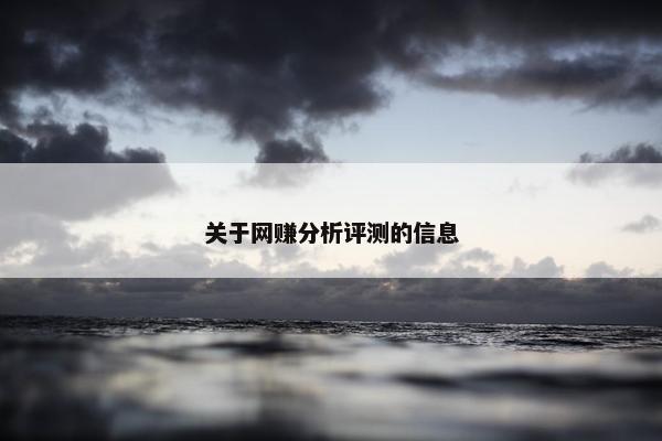 关于网赚分析评测的信息