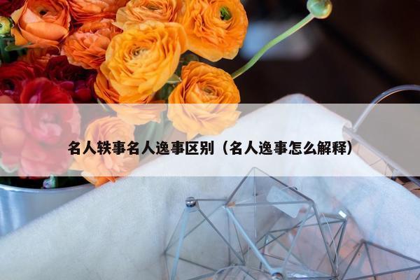 名人轶事名人逸事区别（名人逸事怎么解释）