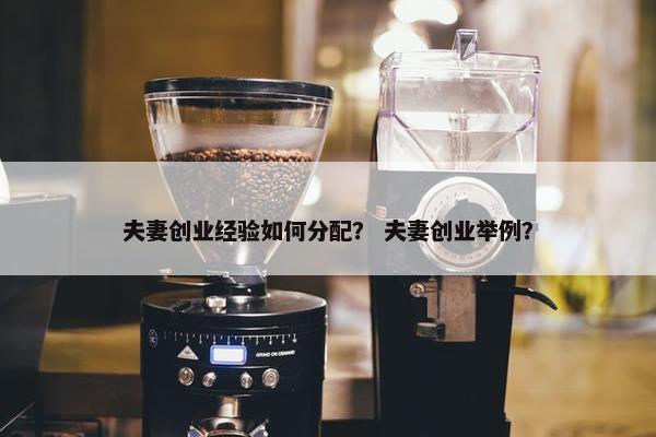 夫妻创业经验如何分配？ 夫妻创业举例？