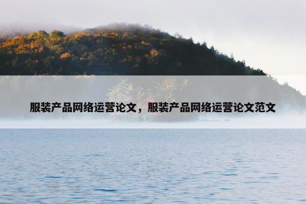 服装产品网络运营论文，服装产品网络运营论文范文