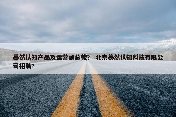 蓦然认知产品及运营副总裁？ 北京蓦然认知科技有限公司招聘？