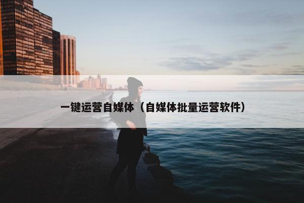 一键运营自媒体（自媒体批量运营软件）