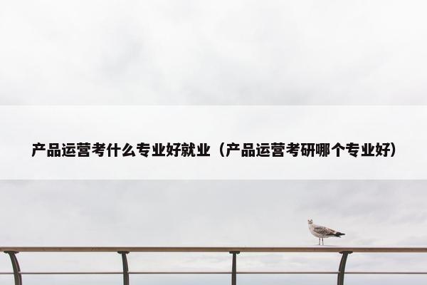 产品运营考什么专业好就业（产品运营考研哪个专业好）