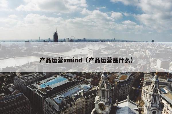 产品运营xmind（产品运营是什么）