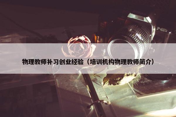 物理教师补习创业经验（培训机构物理教师简介）