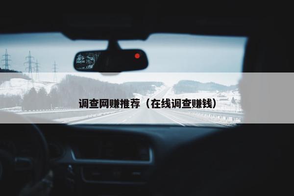 调查网赚推荐（在线调查赚钱）