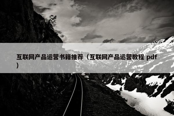 互联网产品运营书籍推荐（互联网产品运营教程 pdf）