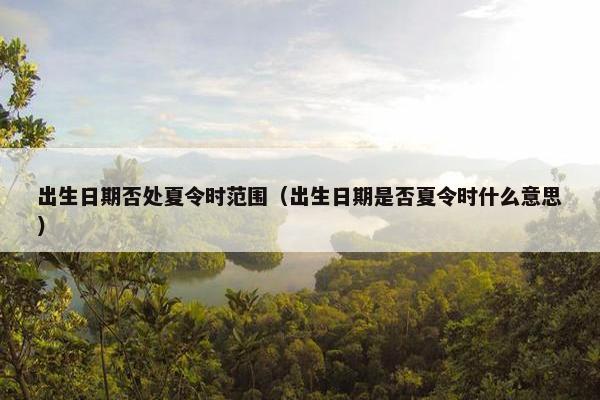 出生日期否处夏令时范围（出生日期是否夏令时什么意思）