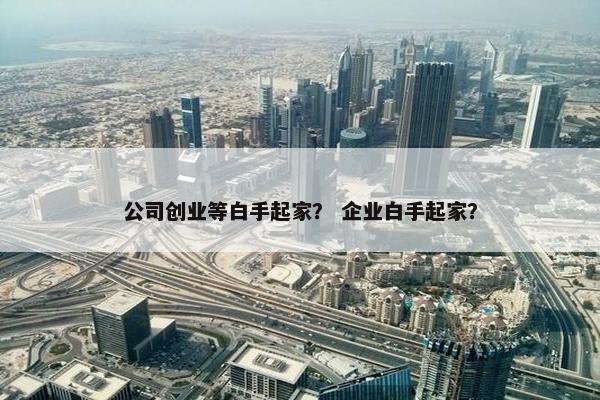 公司创业等白手起家？ 企业白手起家？