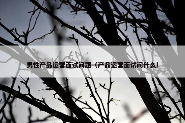 男性产品运营面试问题（产品运营面试问什么）