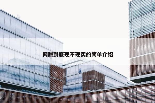 网赚到底现不现实的简单介绍