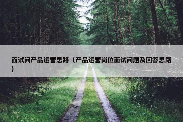 面试问产品运营思路（产品运营岗位面试问题及回答思路）