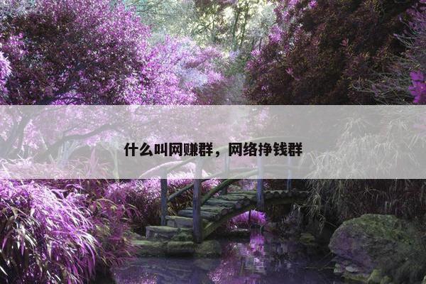 什么叫网赚群，网络挣钱群