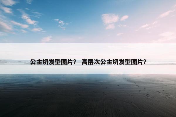 公主切发型图片？ 高层次公主切发型图片？