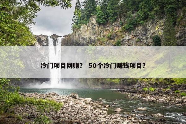 冷门项目网赚？ 50个冷门赚钱项目？