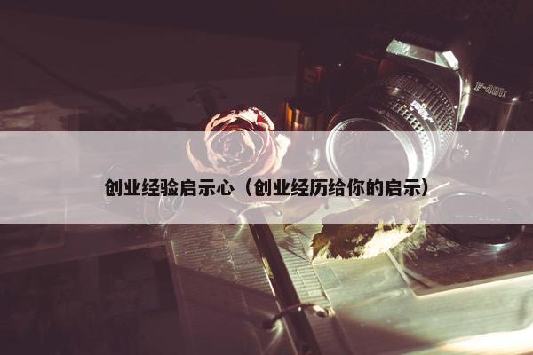 创业经验启示心（创业经历给你的启示）