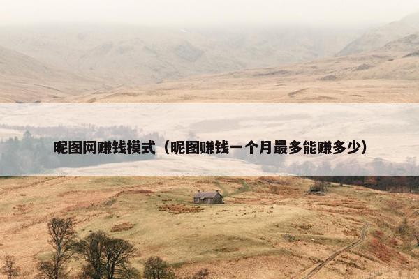昵图网赚钱模式（昵图赚钱一个月最多能赚多少）