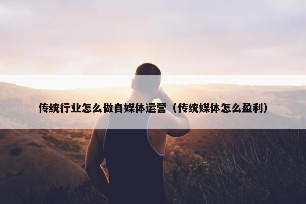 传统行业怎么做自媒体运营（传统媒体怎么盈利）