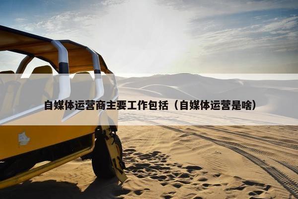 自媒体运营商主要工作包括（自媒体运营是啥）