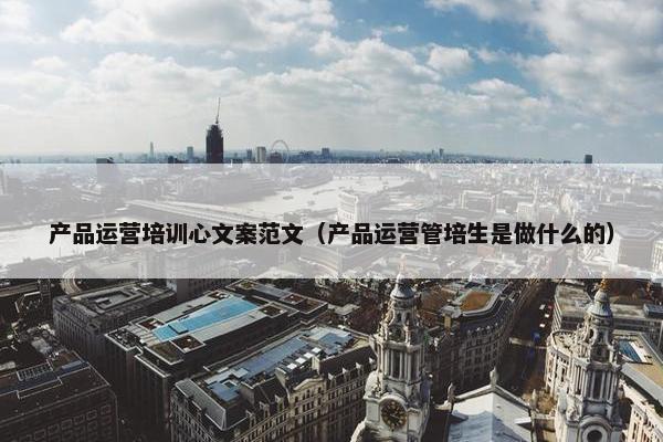 产品运营培训心文案范文（产品运营管培生是做什么的）