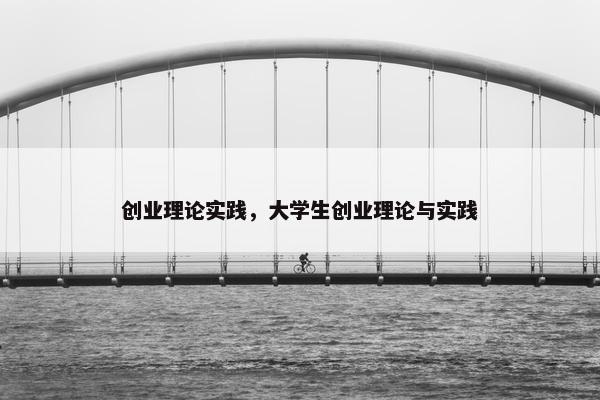 创业理论实践，大学生创业理论与实践