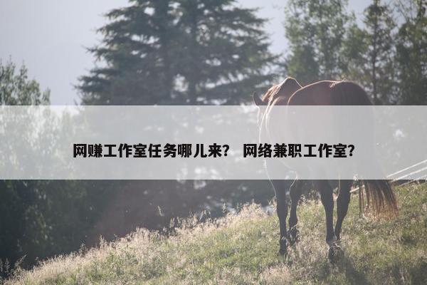 网赚工作室任务哪儿来？ 网络兼职工作室？