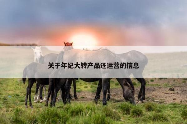 关于年纪大转产品还运营的信息