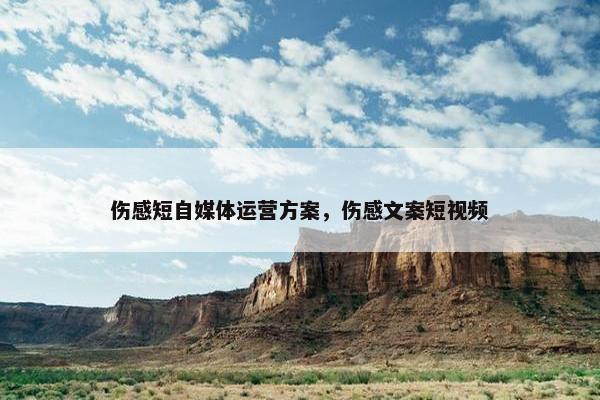伤感短自媒体运营方案，伤感文案短视频