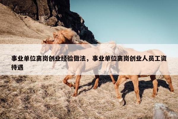 事业单位离岗创业经验做法，事业单位离岗创业人员工资待遇