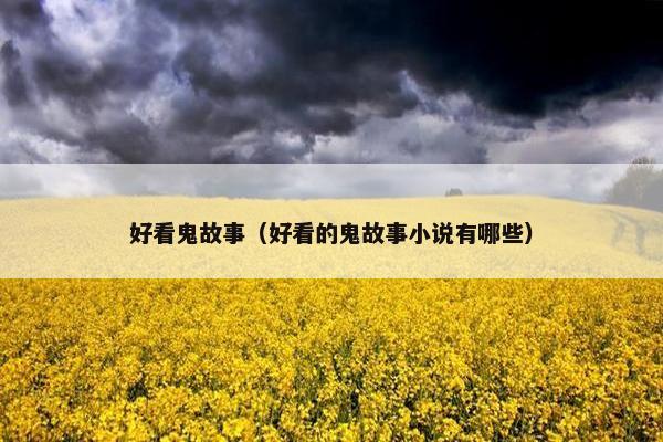 好看鬼故事（好看的鬼故事小说有哪些）
