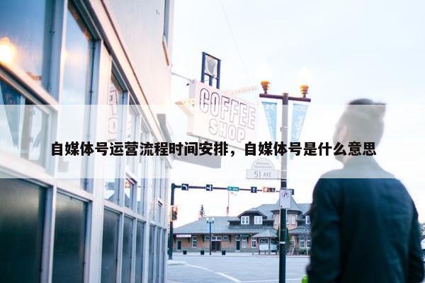 自媒体号运营流程时间安排，自媒体号是什么意思