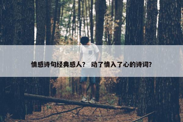 情感诗句经典感人？ 动了情入了心的诗词？