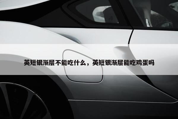 英短银渐层不能吃什么，英短银渐层能吃鸡蛋吗