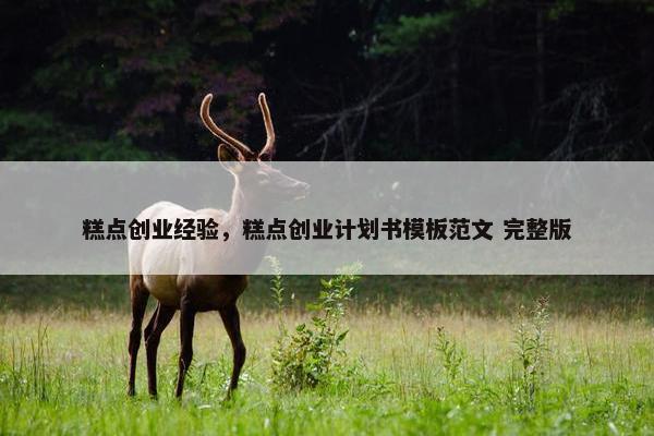 糕点创业经验，糕点创业计划书模板范文 完整版