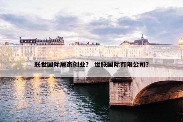 联世国际居家创业？ 世联国际有限公司？