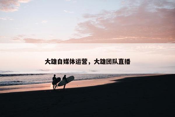 大雄自媒体运营，大雄团队直播