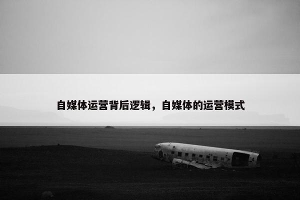 自媒体运营背后逻辑，自媒体的运营模式