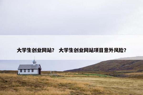 大学生创业网站？ 大学生创业网站项目意外风险？
