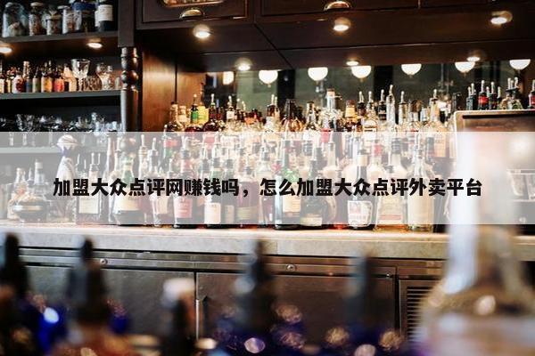 加盟大众点评网赚钱吗，怎么加盟大众点评外卖平台