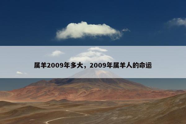 属羊2009年多大，2009年属羊人的命运