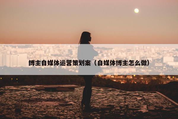 博主自媒体运营策划案（自媒体博主怎么做）
